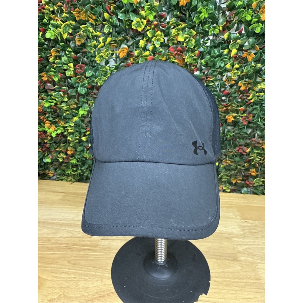 Under Armour Iso-Chill Launch‎ Wrapback Pony Tail Hat Cap Black Women's OSFM